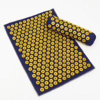 Комплект аппликаторов Azovmed: "Коврик" на мягкой подложке, 242 колючки, 41х60 см + &laquo;Валик&raquo;, 90 колючек, 38х10 см, сине-жёлтый