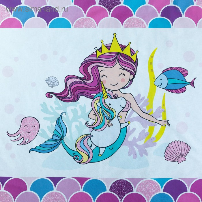 Постельное бельё &laquo;Этель&raquo; 1.5 сп Really mermaid 143*215 см, 150*214 см, 50*70 см -1 шт,100% хл, бязь