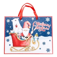 Пакет ламинированный &laquo;На санях&raquo;, MS 23 &times; 18 &times; 10 см