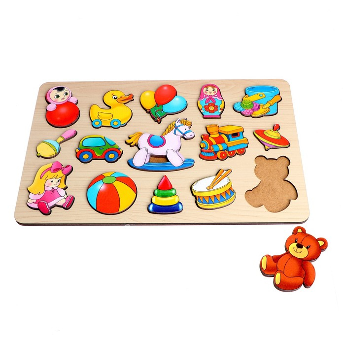 Развивающая доска большая &laquo;Игрушки&raquo; 15 деталей