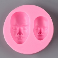 Форма силиконовая универсальная &laquo;Лица&raquo;, размер изделия: 2,7 &times; 1,4 &times; 5 см; 2,2 &times; 0,6 &times; 3,7 см