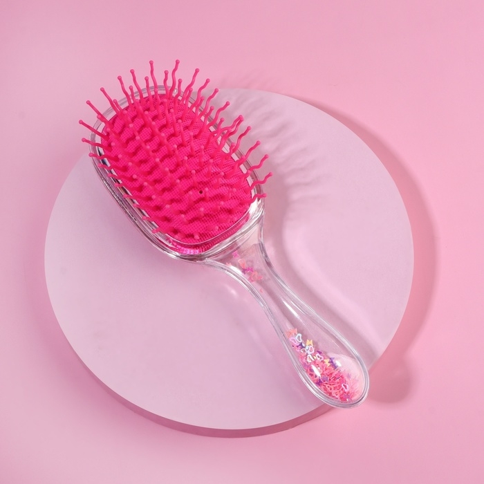 Расчёска массажная, широкая, 6 × 18 см, цвет розовый Расчёска массажная, широкая, 6 × 18 см, цвет розовый