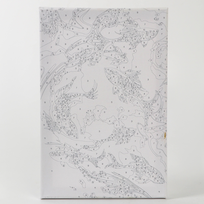 Картина по номерам с подрамником и поталью &laquo;Золотые рыбки&raquo;, 20 х 30 см