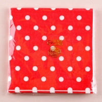 Салфетки бумажные &laquo;Горох&raquo;, набор 20 шт., 33х33 см, цвет красный