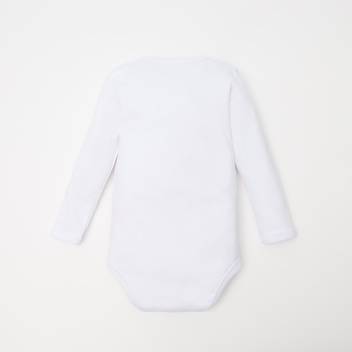 Боди с длинным рукавом Крошка Я &laquo;Пухляш&raquo;, рост 74-80 см, цвет белый