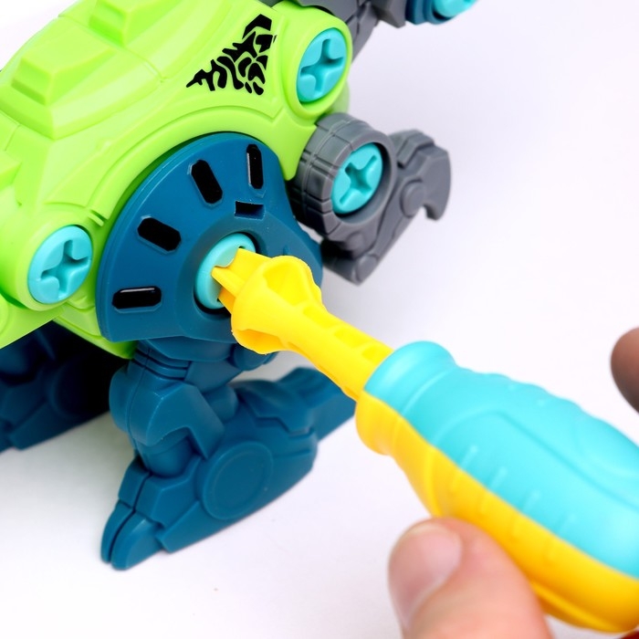 Конструктор винтовой &laquo;Паразауролоф&raquo;, с отвёрткой, 24 детали