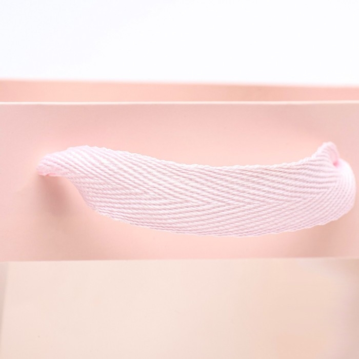 Пакет подарочный, с окном,  30 х 20 х 16 см, розовый, 1шт.