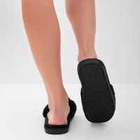 Тапочки женские с открытым носом размер 38-39, цвет чёрный