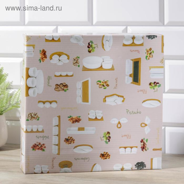 Менажница керамическая 4 секции «Эстет», 34×30×5 см, соусник Менажница керамическая 4 секции «Эстет», 34×30×5 см, соусник