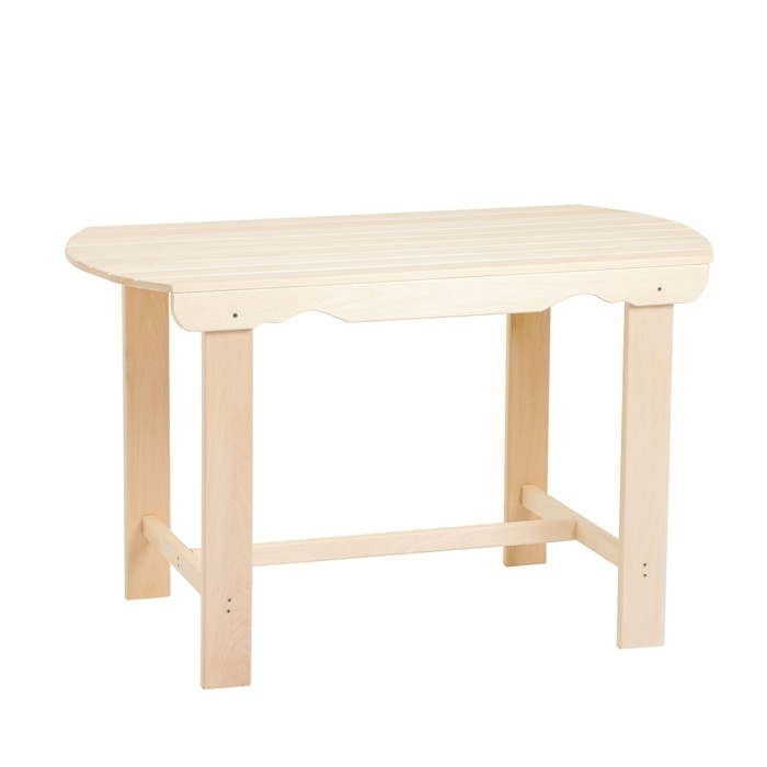 Стол, 120×63×73см, из липы, с закругленными краями, Экстра Стол, 120×63×73см, из липы, с закругленными краями, Экстра