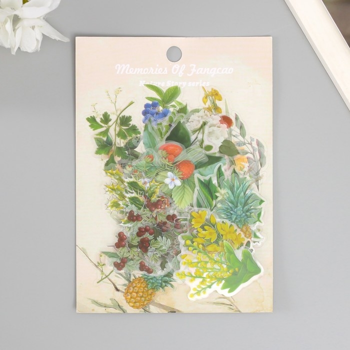 Наклейки для творчества пластик PVC "Воспоминания о путешествии" набор 60 шт 10х14 см