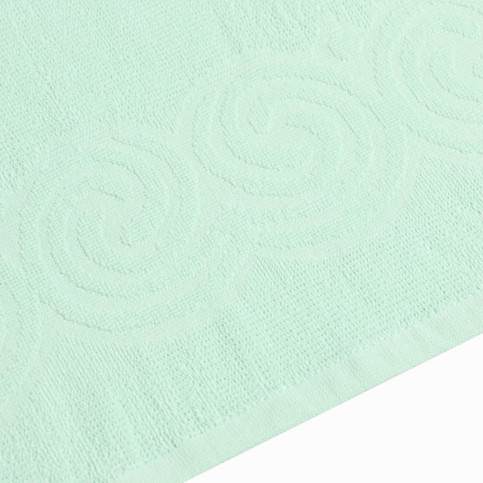 Полотенце махровое Love Life Border, 70х130 см, цвет мятный, 100% хлопок, 380 гр/м2