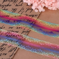 Кружево капроновое &laquo;Радуга волна&raquo;, 35 мм &times; 10 &plusmn; 1 м, цвет разноцветный №2
