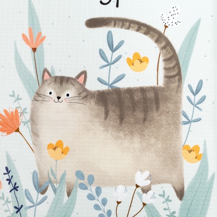 Полотенце Этель "Пушистое счастье" 40х73 см, 100% хлопок, вафля 160 г/м2