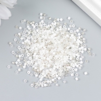 Бисер стекло 12/0 "Перламутр. Белое ассорти" 10 гр Бисер стекло 12/0 "Перламутр. Белое ассорти" 10 гр