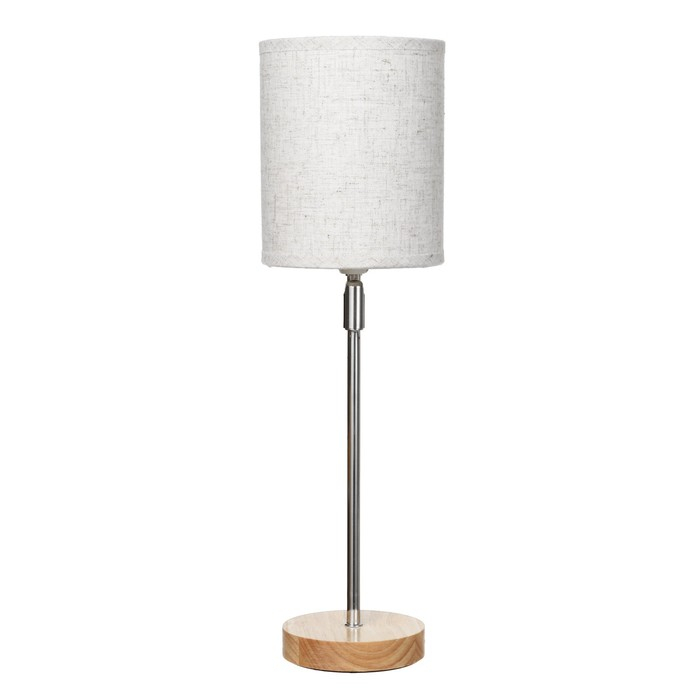 Лампа настольная 16012/1 E14 40Вт дерево-хром 12,5х12,5х42 см Лампа настольная 16012/1 E14 40Вт дерево-хром 12,5х12,5х42 см