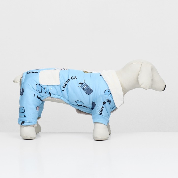 Комбинезон "Метель", размер L (ДС 35 см, ОГ 45, ОШ 30 см), голубой