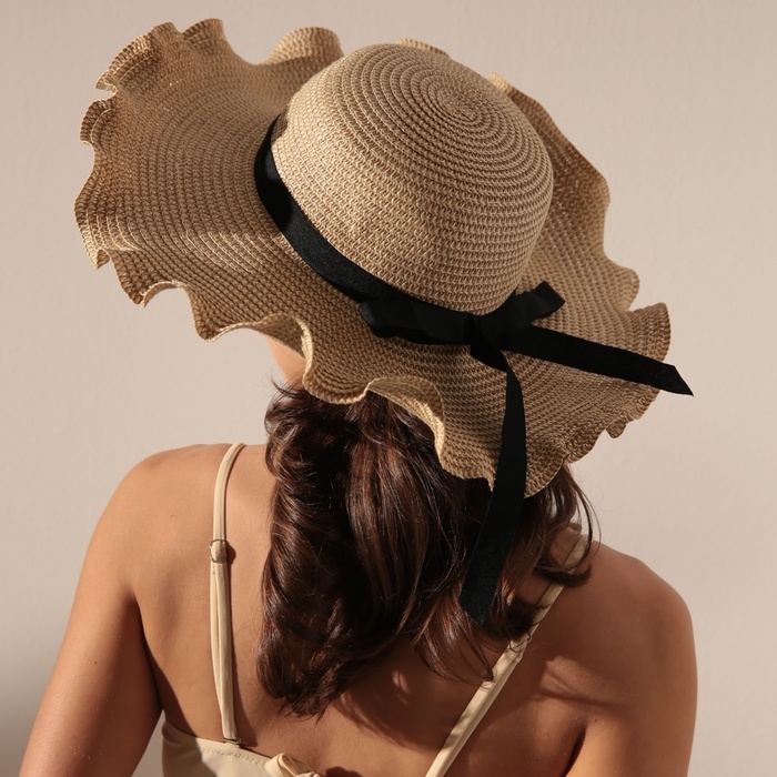 Шляпа женская MINAKU, цвет светло-коричневый, р-р 58 Шляпа женская MINAKU, цвет светло-коричневый, р-р 58
