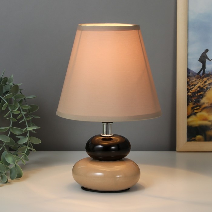 Настольная лампа 16878/1GR+BK E14 40Вт серо-черный 16х16х25 см RISALUX