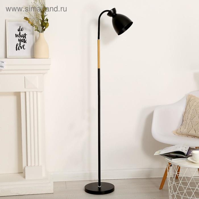 Торшер "Нова" 1x40Вт E27 черный 25х30х145 см.