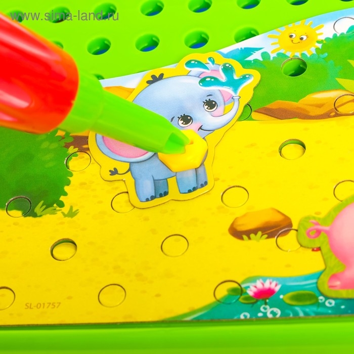 Конструктор винтовой &laquo;Конструктики: Животные&raquo;, 105 деталей