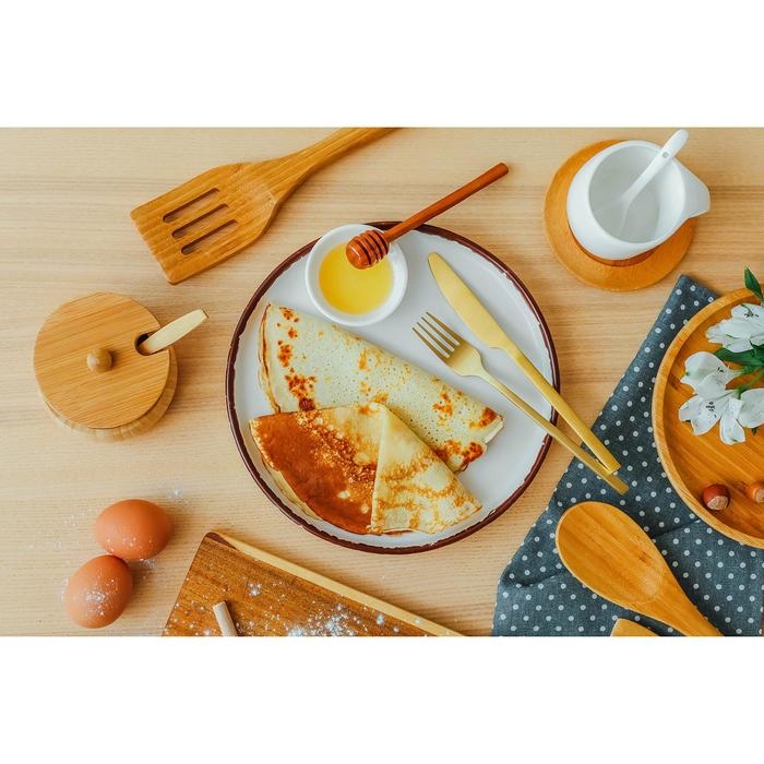 Столовые приборы из нержавеющей стали Magistro «Оску стандарт», 4 предмета, цвет золотой Столовые приборы из нержавеющей стали Magistro «Оску стандарт», 4 предмета, цвет золотой