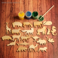 Набор заготовок для творчества &laquo;Животные&raquo;, 21 шт, размер 6х6 см