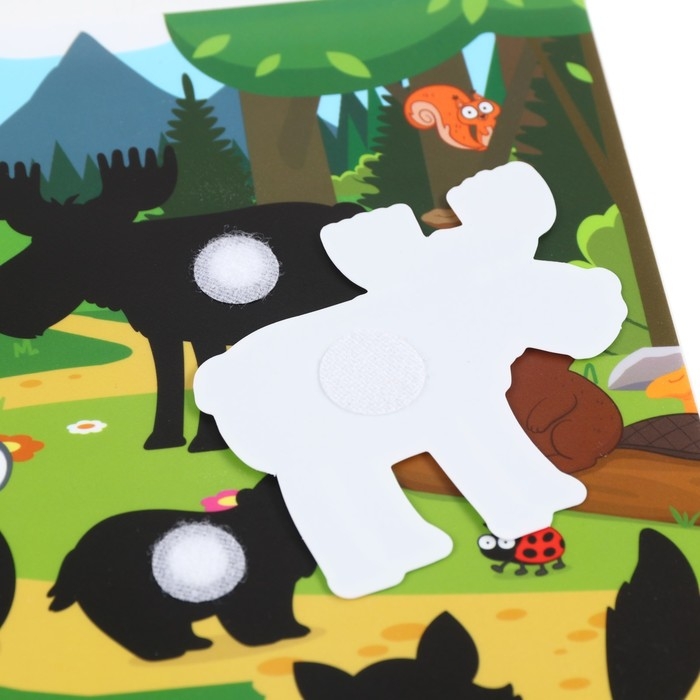 Игра развивающая на липучках Игра развивающая на липучках "Изучаем животных", Синий трактор