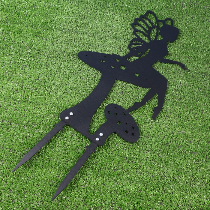 Набор садовых фигур "Волшебные феи", 2 шт, 27х39,5см/33х41см, черные