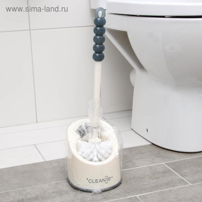 Ёрш для унитаза с подставкой Accoona, 17,5&times;13,5&times;44 см, цвет белый