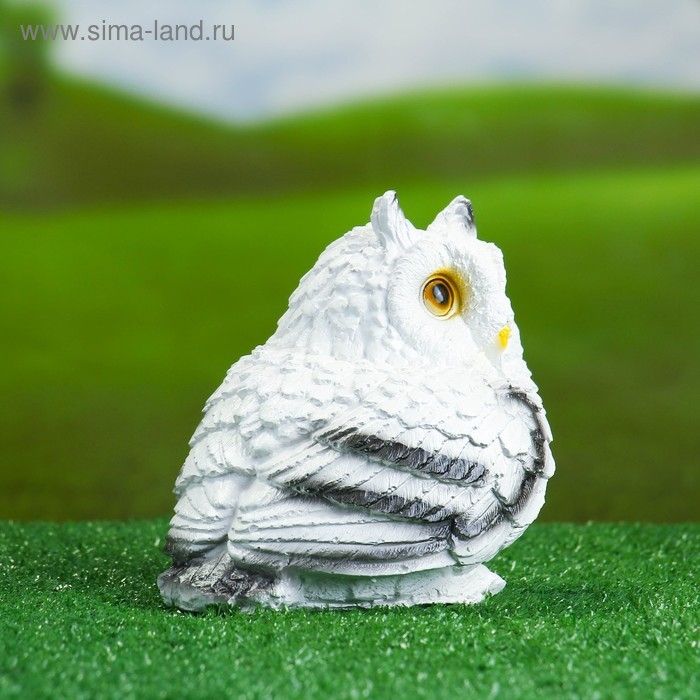 Садовая фигура Садовая фигура "Совушка малая" белая, 15х15см