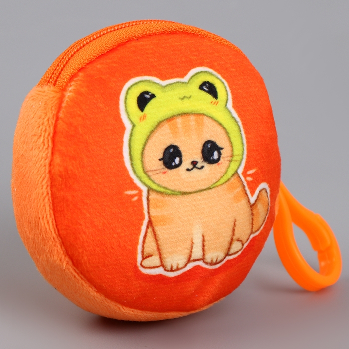 Кошелёк детский для девочки в шоубоксе &laquo;Котёнок&raquo;, плюш, цвет МИКС