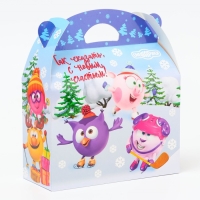 Новый год. Подарочная коробка Новогодняя Баул "Смешарики" лицензия 22 х 9 х 22 см (+5,6 см). Новый год. Подарочная коробка Новогодняя Баул "Смешарики" лицензия 22 х 9 х 22 см (+5,6 см).