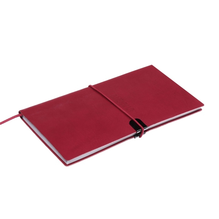Еженедельник датир 2025г 175х95мм мягк обл иск кож 64л ESCALADA, бл тис, бл 70 г/м&sup2;,красный