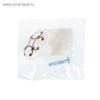 Ручка кнопка LACE Ceramics 009, d=38 керамическая, белая с рисунком Ручка кнопка LACE Ceramics 009, d=38 керамическая, белая с рисунком