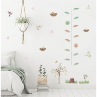Наклейка интерьерная цветная ростомер "Птицы в гнёздах на дереве" 50х70 см Наклейка интерьерная цветная ростомер "Птицы в гнёздах на дереве" 50х70 см