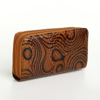 Кошелёк женский на молниях, цвет коричневый