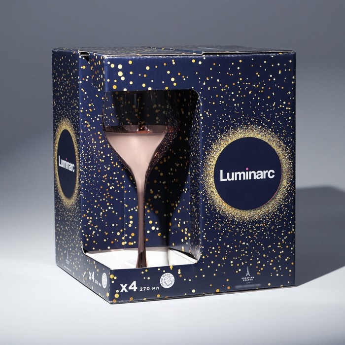 Набор стеклянных бокалов для вина &laquo;Электрическая медь&raquo;, 270 мл, 4 шт