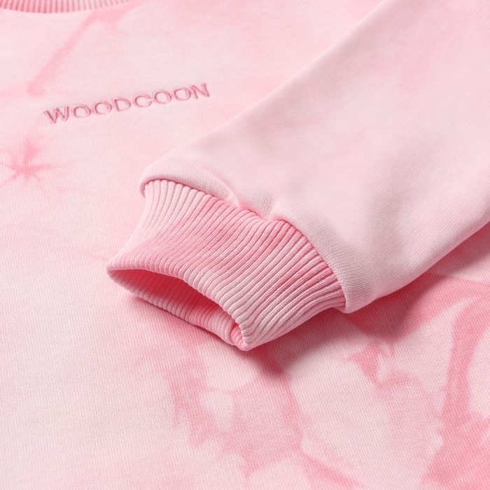 Свитшот Свитшот "Тай-дай" для девочки, цвет розовый, рост 116 см