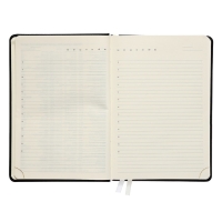 Ежедневник недатированный A5, 160 листов, deVENTE. Be happy!, твёрдая обложка из искусственной кожи с поролоном, кремовый блок 70 г/м2, чёрный Ежедневник недатированный A5, 160 листов, deVENTE. Be happy!, твёрдая обложка из искусственной кожи с поролоном, кремовый блок 70 г/м2, чёрный