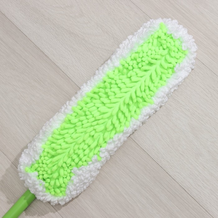 Швабра для мытья пола Доляна, микрофибра 38&times;8 см, гибкие края, телескопическая ручка 80(120) см