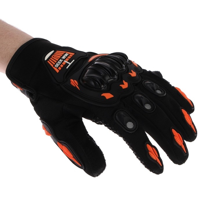 Перчатки мотоциклетные с защитными вставками, Seek Win, размер L