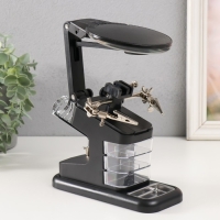 Лампа-лупа набор с увеличительным стеклом х2,5 х4,5 х25 LEDx2 от LR44 чёрный 18,5х11,5х23 см Лампа-лупа набор с увеличительным стеклом х2,5 х4,5 х25 LEDx2 от LR44 чёрный 18,5х11,5х23 см