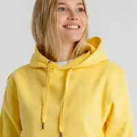 Толстовка с капюшоном унисекс King, желтая, размер XL
