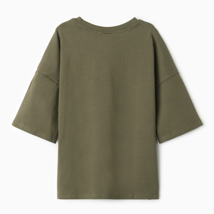 Футболка детская MINAKU цвет хаки, рост 104 см