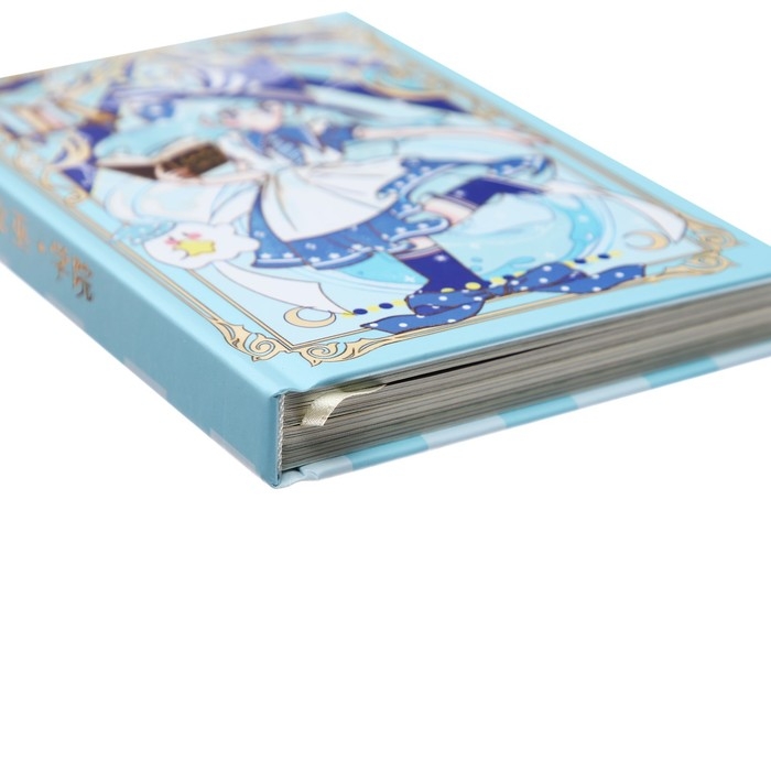 Записная книжка в подарочной коробке А6, 96 листов, цветной блок, на замке "Аниме", МИКС