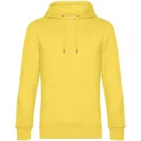 Толстовка с капюшоном унисекс King, желтая, размер XL