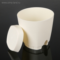 Горшок для цветов с прикорневым поливом Amsterdam, 0,65 л, цвет сливочный Горшок для цветов с прикорневым поливом Amsterdam, 0,65 л, цвет сливочный