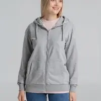 Толстовка на молнии с капюшоном Siverga 2.0, серый меланж, размер M