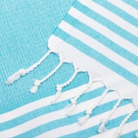 Пештемаль для пляжа, бани, сауны Waffle 100х180 см, голубой